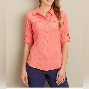 Karen Scott Cotton Button-Up Shirt